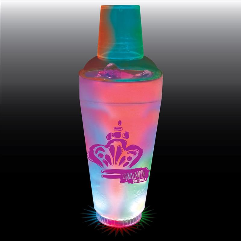 20 Oz. Plastic 3 LED Light-Up Cocktail Shaker