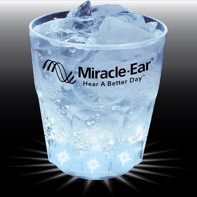 9 Oz. Plastic 5 Light Fluted Rocks Glass