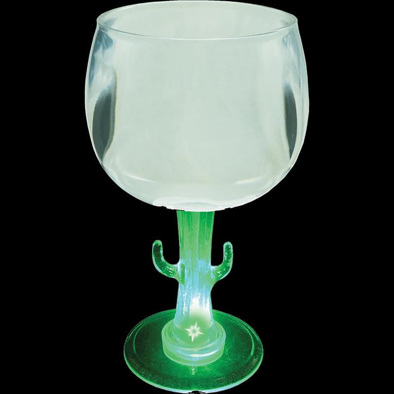 Promotional 14 oz Lighted Novelty Stem Goblet - Plastic
