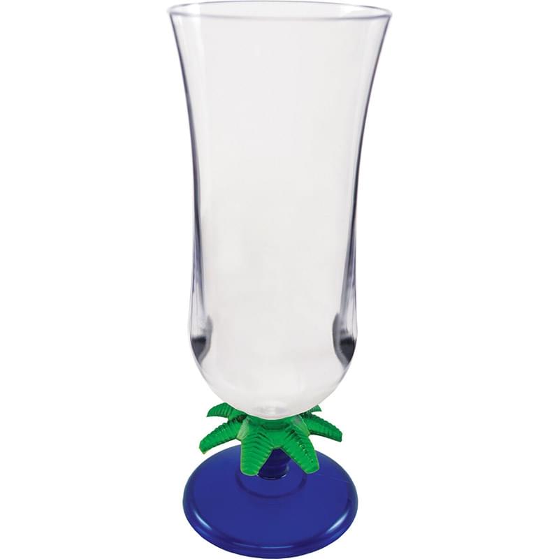 15 Oz. Palm Tree Stem Hurricane Glass