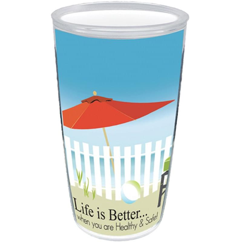 16OZ THERMAL DUAL WALLED TUMBLER - WHITE PRINTED INSERT