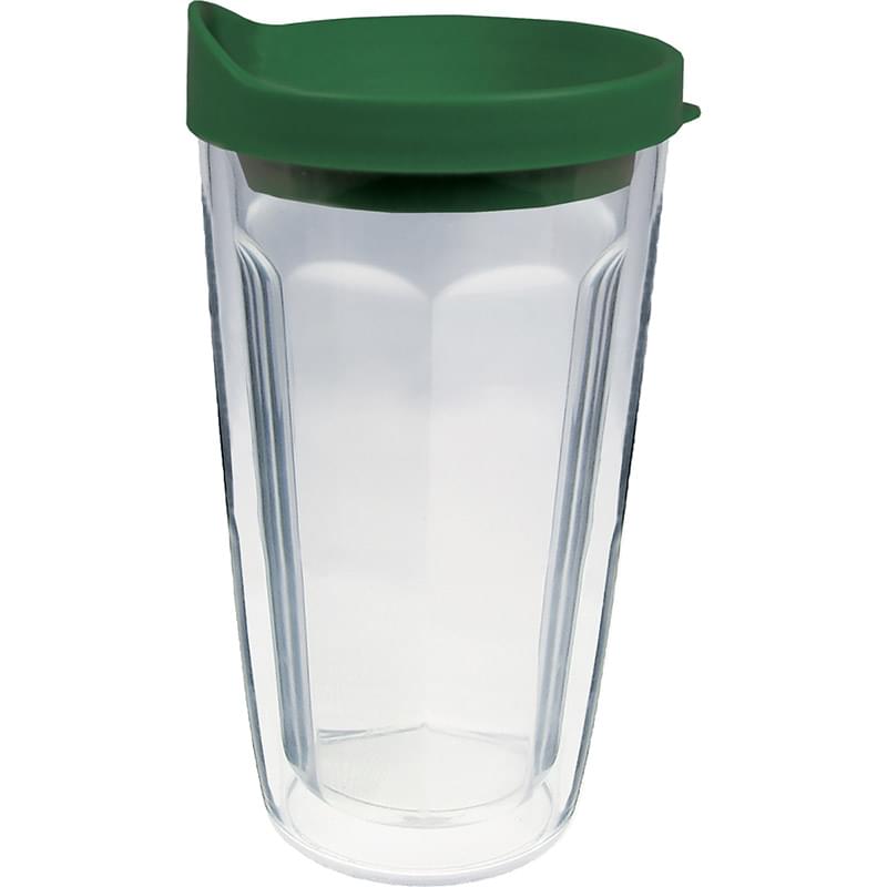 16 Oz. Double Wall Insulated Thermal Travel Tumbler - Embroidered Emblem