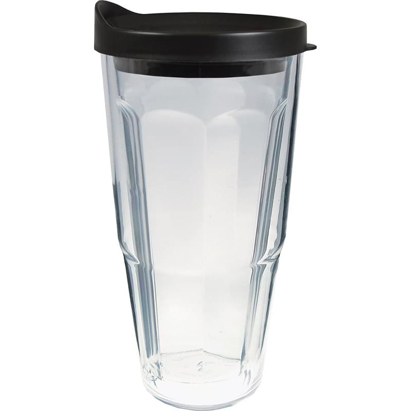 24 Oz. Double Wall Thermal Travel Tumbler - Embroidered Emblem