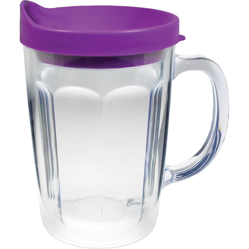 14 Oz. Double Wall Insulated Travel Mug - Clear Printed Insert
