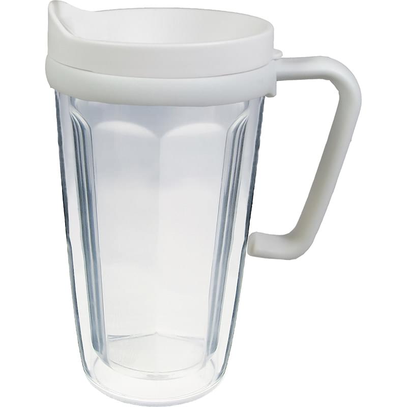 16 Oz. Double Wall Insulated Thermal Travel Mug - Clear Insert