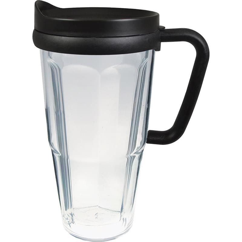 24 Oz. Double Wall Thermal Travel Mug - Clear Insert