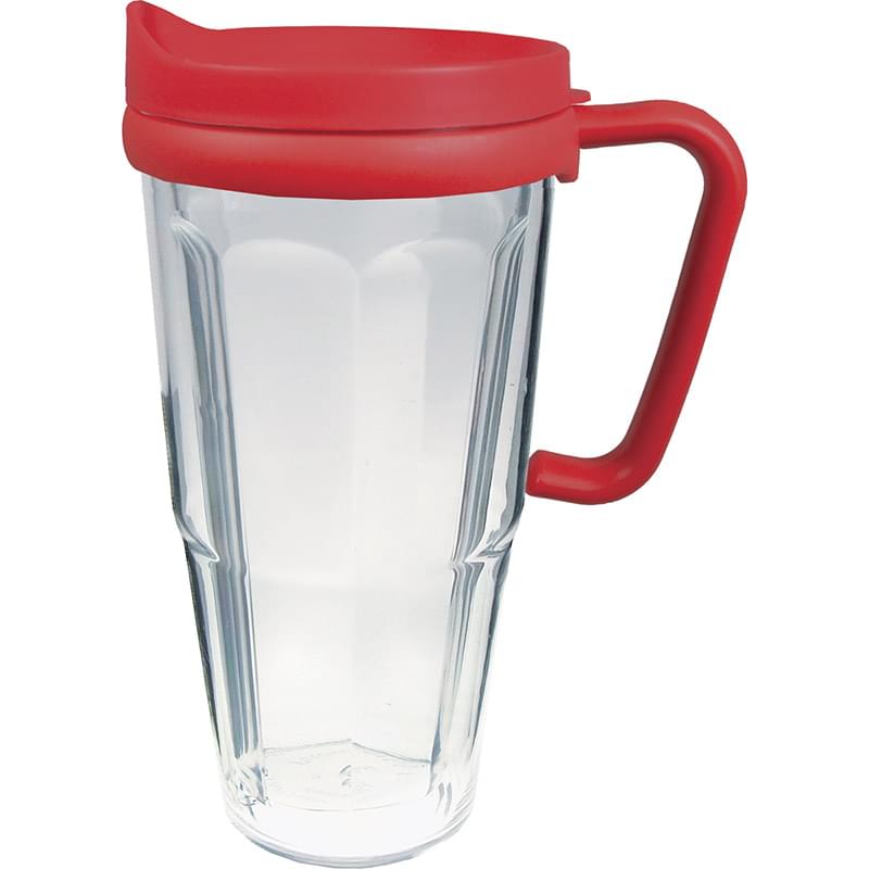 24 Oz. Double Wall Thermal Travel Mug - Clear Insert