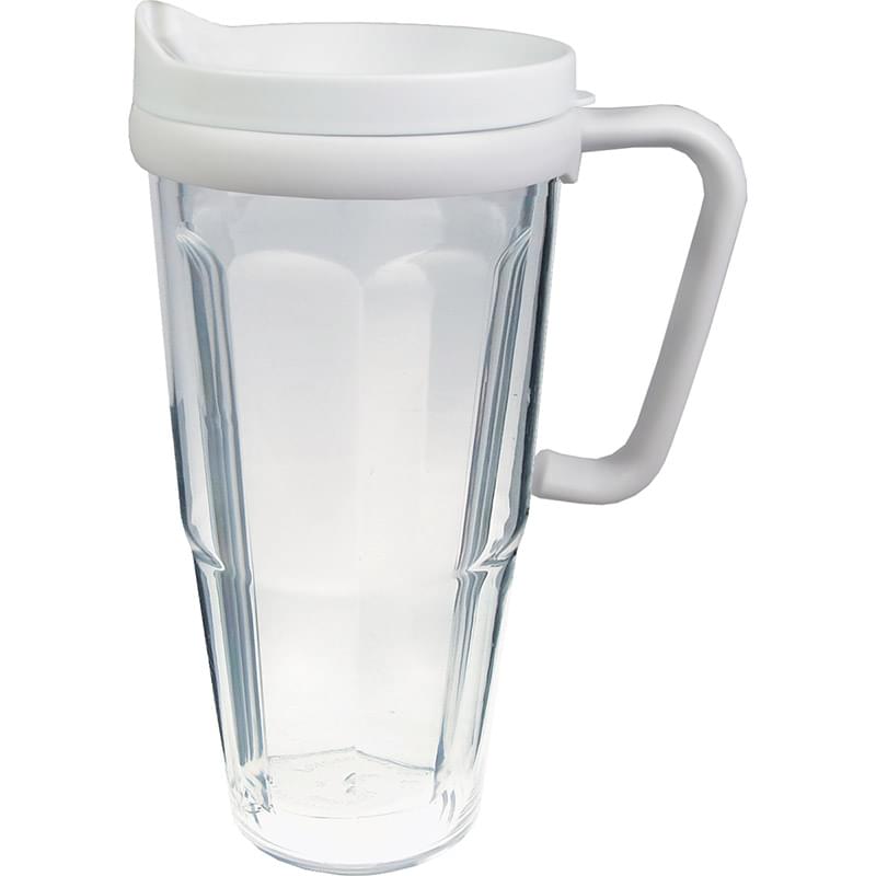 24 Oz. Double Wall Thermal Travel Mug - Clear Insert