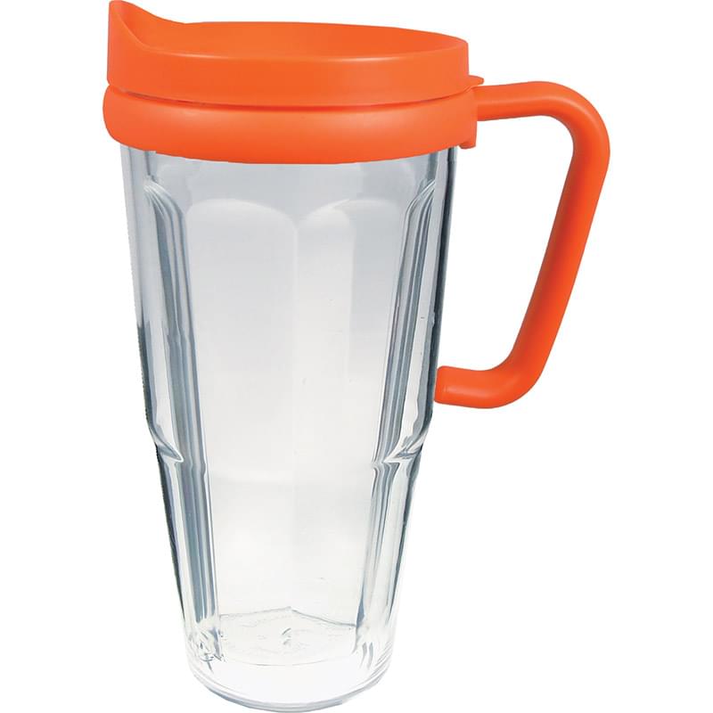 24 Oz. Double Wall Thermal Travel Mug - Clear Insert