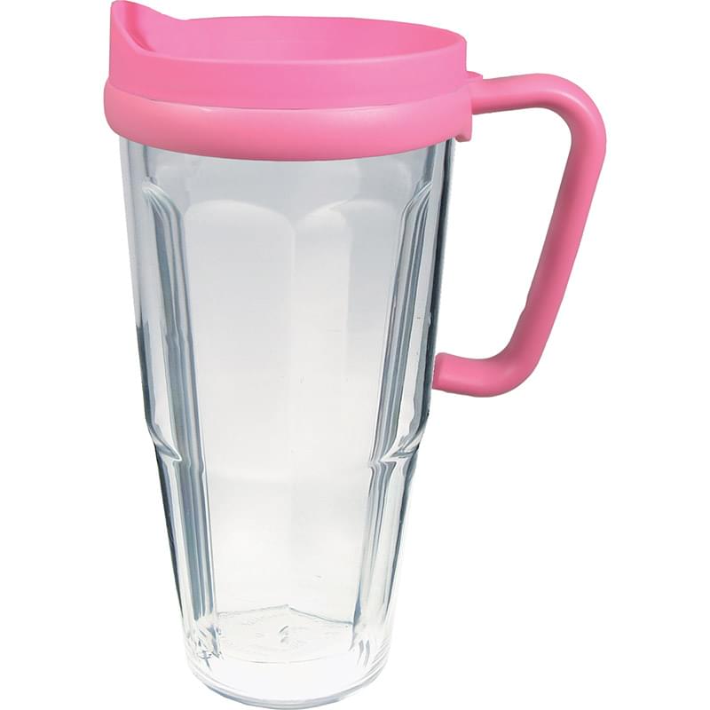 24 Oz. Double Wall Thermal Travel Mug - Clear Insert