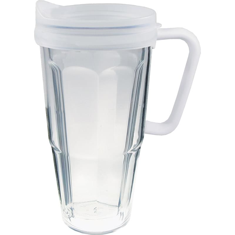 24 Oz. Double Wall Thermal Travel Mug - Clear Insert