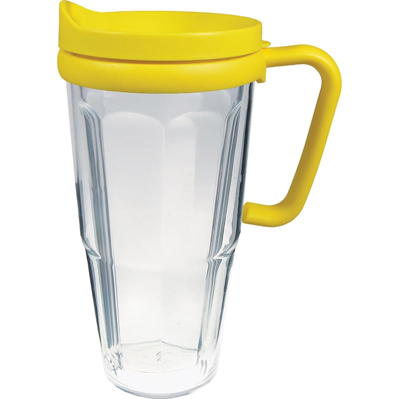 24 Oz. Double Wall Thermal Travel Mug - Clear Insert