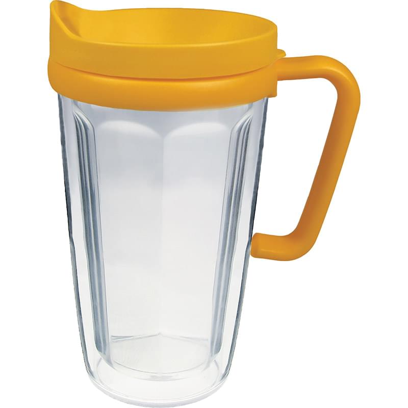 16 Oz. Double Wall Insulated Thermal Travel Mug - White Printed Insert