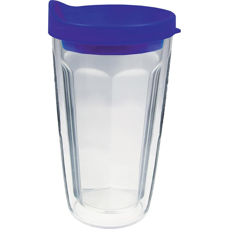 16 Oz. Double Wall Insulated Thermal Travel Tumbler - White Insert