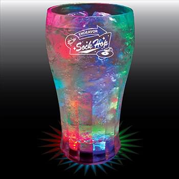 12 Oz. Plastic 3 Light Soda Fountain Drinking Glass