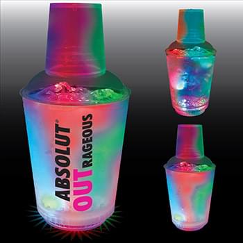 12 Oz. Plastic 3 LED Light-Up Cocktail Shaker