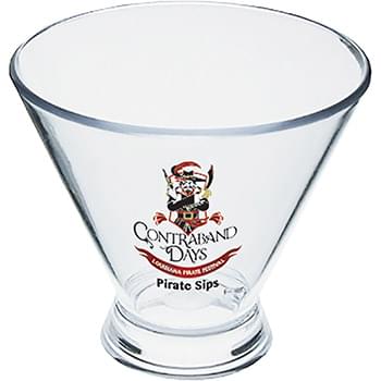 3 Oz. Clear Plastic Stemless Martini Glass